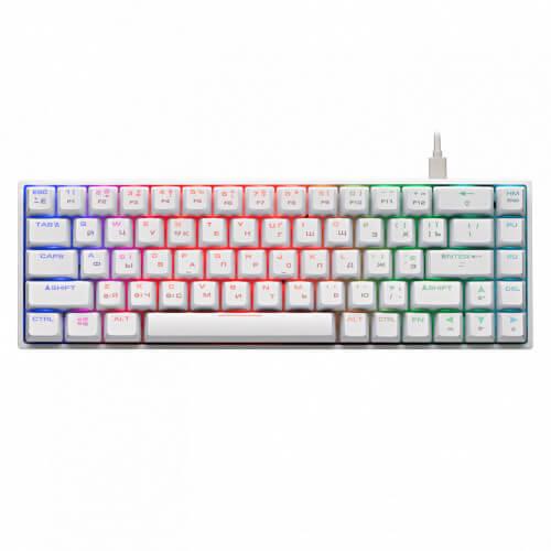Клавиатура игровая 2E GAMING KG380 RGB 68key Gateron Brown Switch White