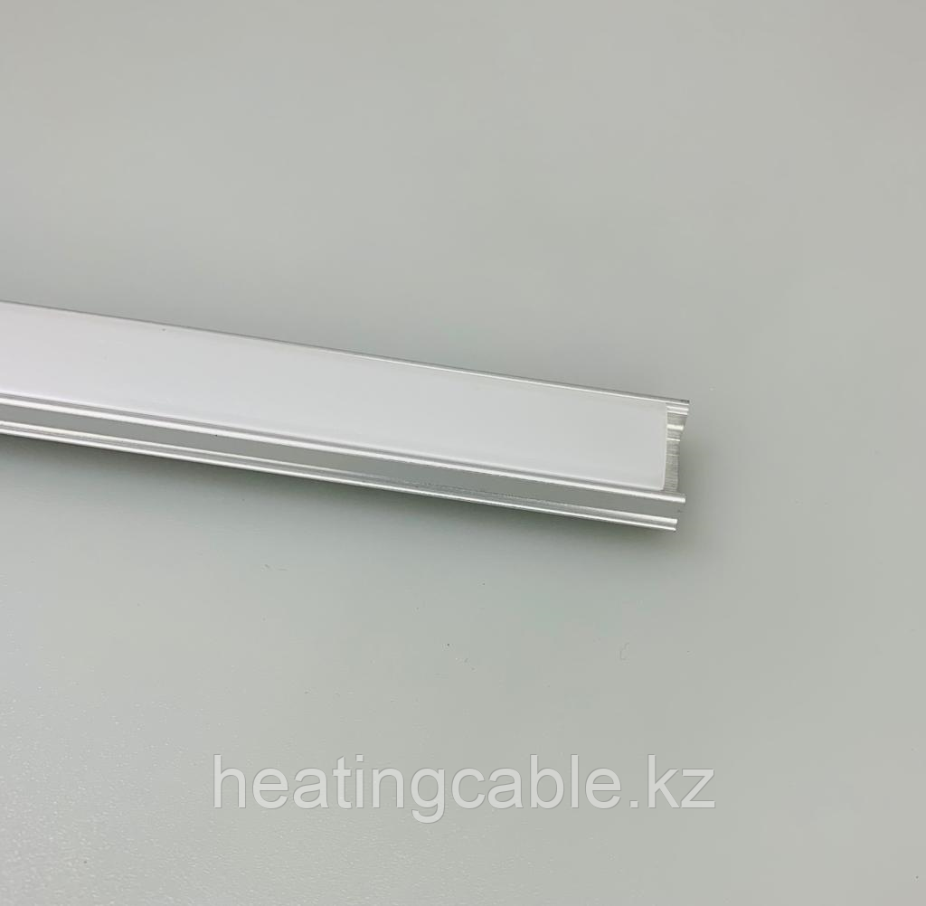 Профиль алюминиевый для  LED ленты, серебро, с матовым экраном - 2м