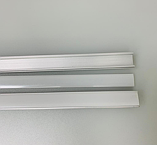 Профиль алюминиевый для  LED ленты, серебро, с матовым экраном - 2м, фото 3