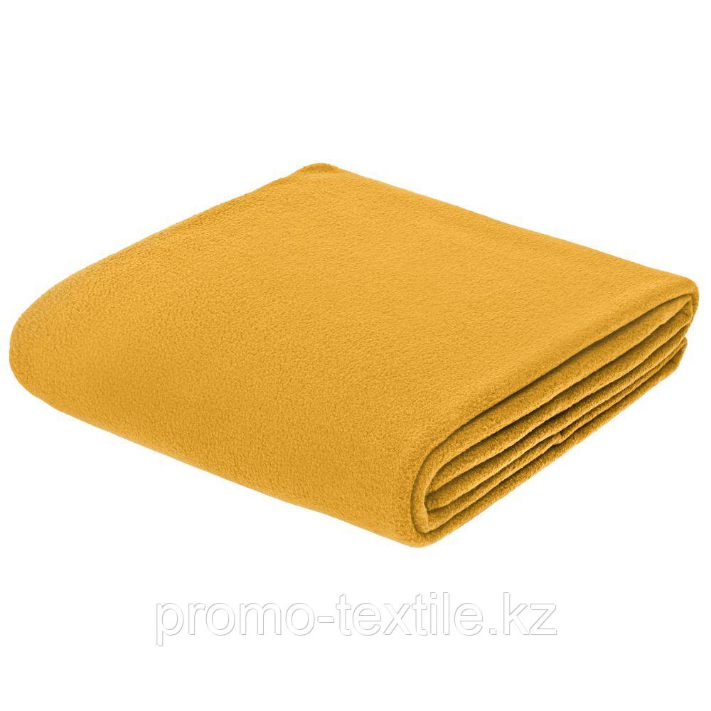 Флисовый плед желтого цвета с логотипом |Пледы из флиса желтого цвета | Пошив пледов желтого цвета