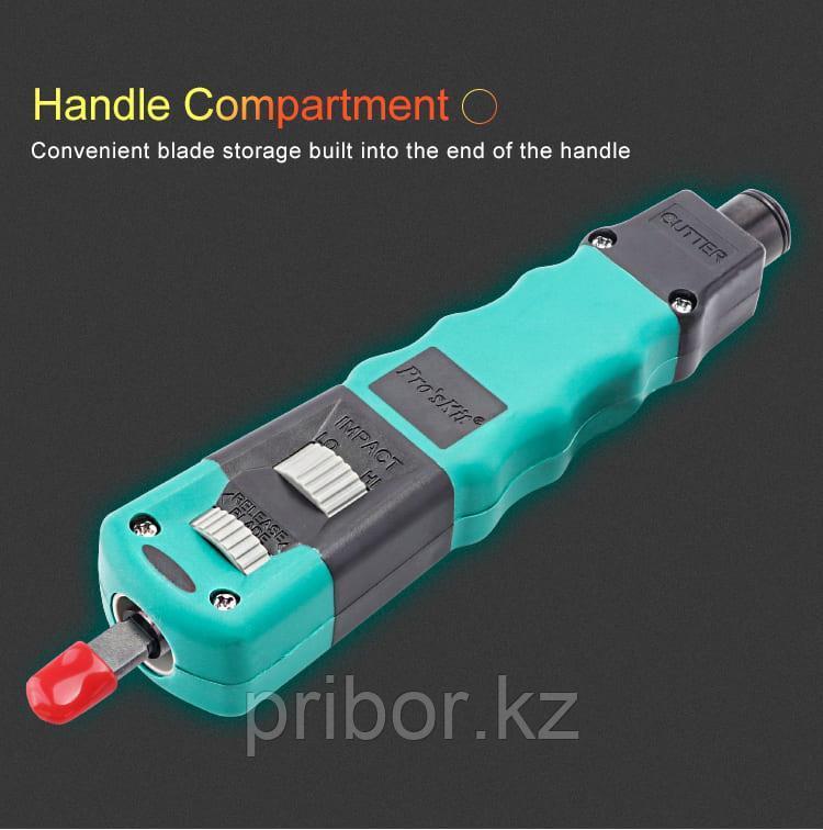 Pro'sKit CP-3148 Инструмент для расшивки кабеля с головками под плинты 110/88 и 66 - фото 8 - id-p590673