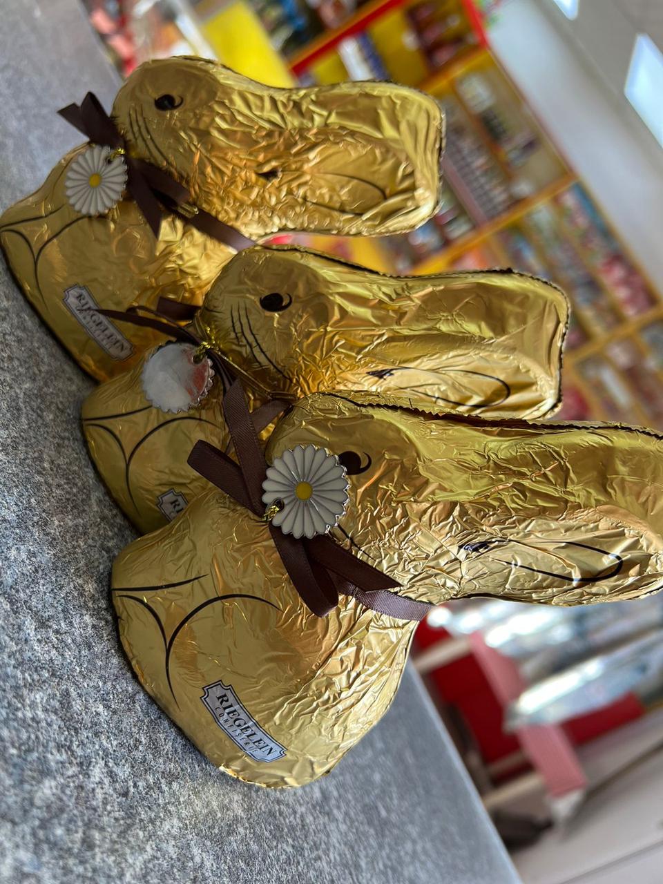 Шоколадные зайчики RIEGELEN с бантиком 160 гр / Германия