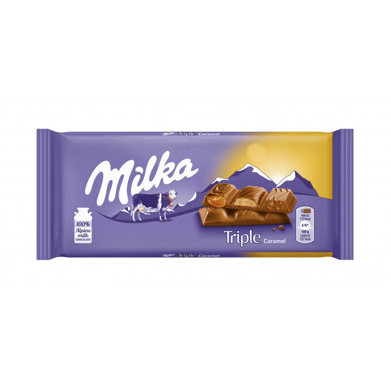 Milka Triple Caramel 90гр  (18шт-упак) ЕВРОПА