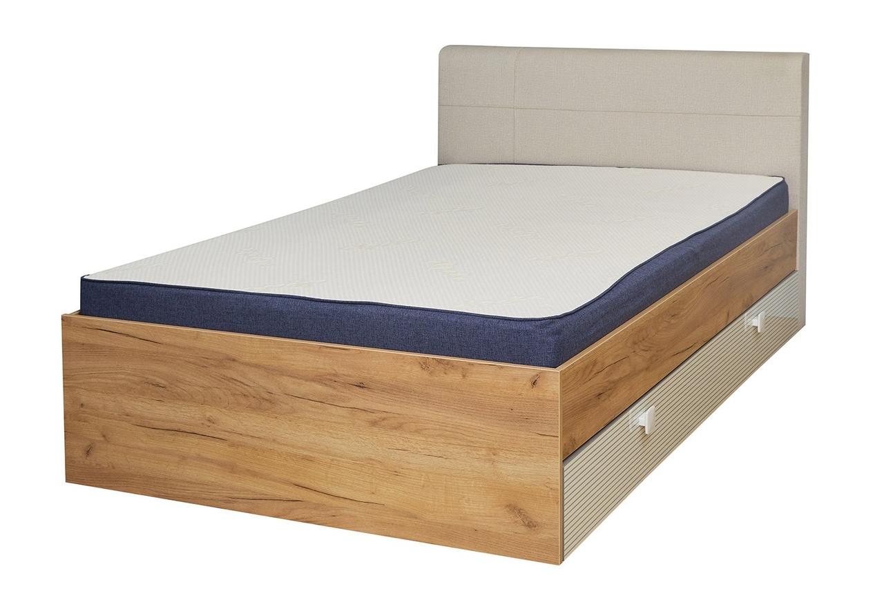 Кровать Модекс-2 120х200 см, дуб золотой, карамельный