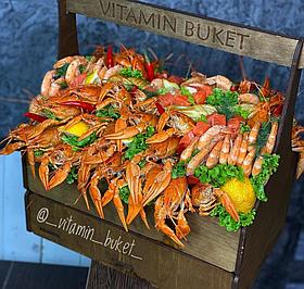 Подарочный ящик с морепродуктами в Л размере