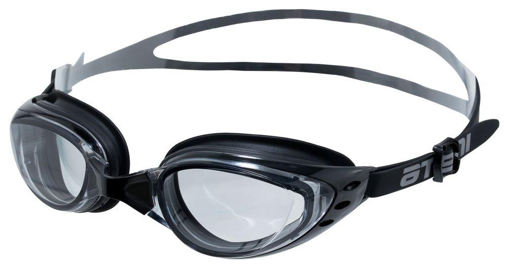 Очки для плавания Atemi, силикон чёрный/серый, B20