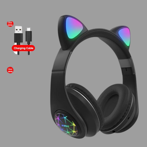 Cat Ear жарқыраған құлақтары бар сымсыз құлаққаптар - фото 3 - id-p104228120