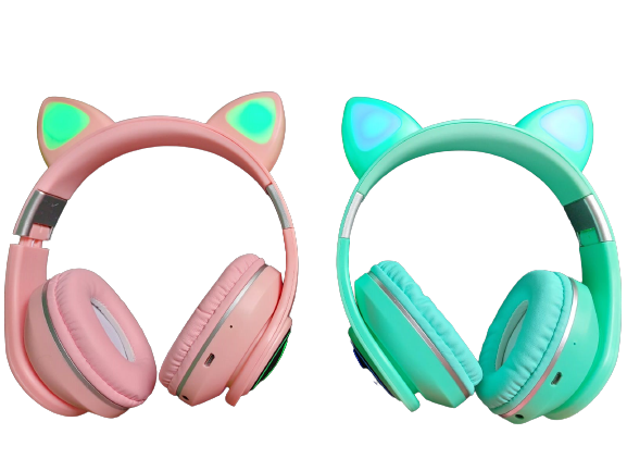 Наушники беспроводные со светящимися ушками Cat Ear - фото 8 - id-p104228122