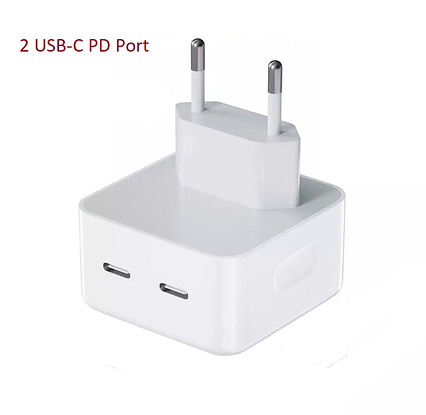 Зарядное устройство (блок питания) USB-C Dual Charge 35W для iPhone 13, iPhone 14, Macbook Air и др.