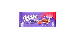 MILKA Strawberry youghurt клубника (100 грамм)  (22 шт. в упаковке) ЕВРОПА