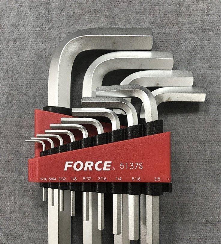 Набор ключей шестигранных F-5137S "FORCE" - фото 1 - id-p89334176