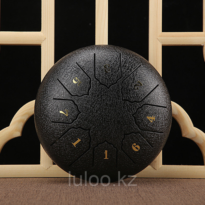 Глюкофон - перкуссионный музыкальный инструмент, 15 см диаметр, черный., фото 1