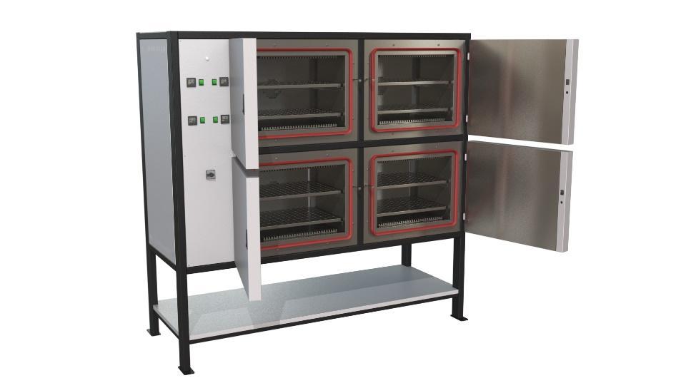 Многокамерная низкотемпературная электрическая духовка SNOL 4 ×80/200