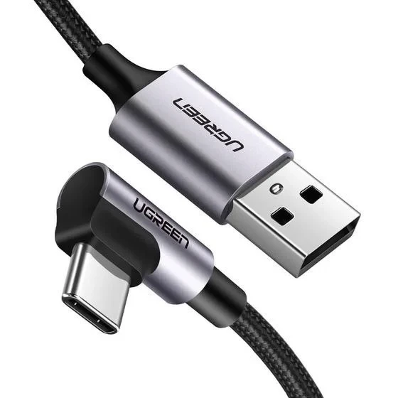 UGREEN 50940 Кабель US284 угловой USB AM to USB Type C 0.5m
