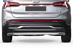 Hyundai Santa Fe 2021- Защита заднего бампера d57
