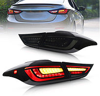 Задние фонари на Hyundai Elantra 2010-16 тюнинг VLAND вариант 1 (Дымчатый цвет)