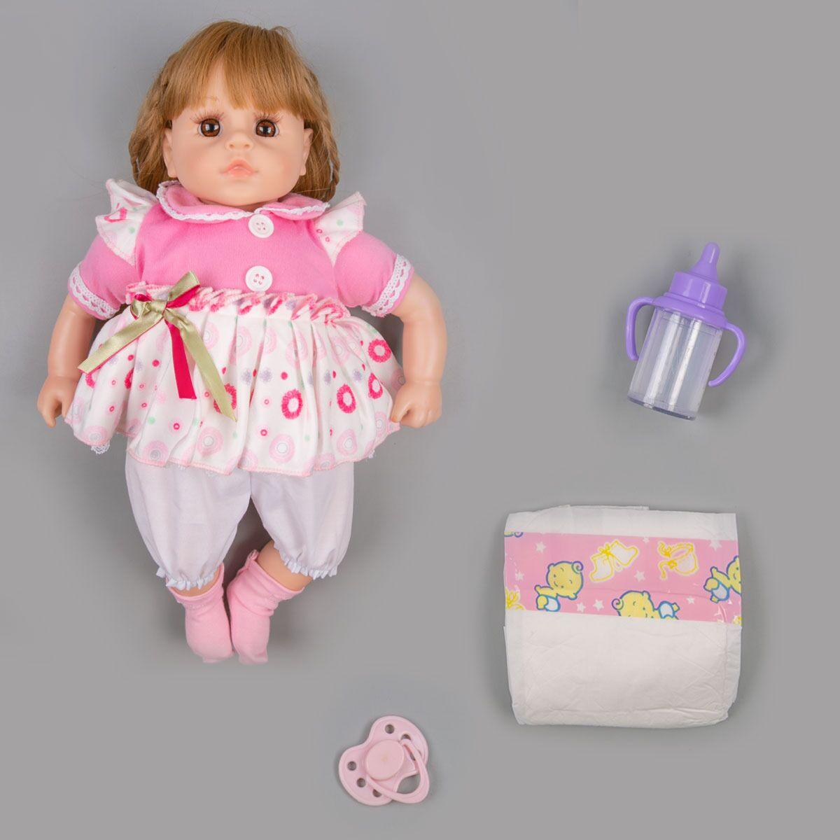 Кукла блондинка в цветочном платье Little baby