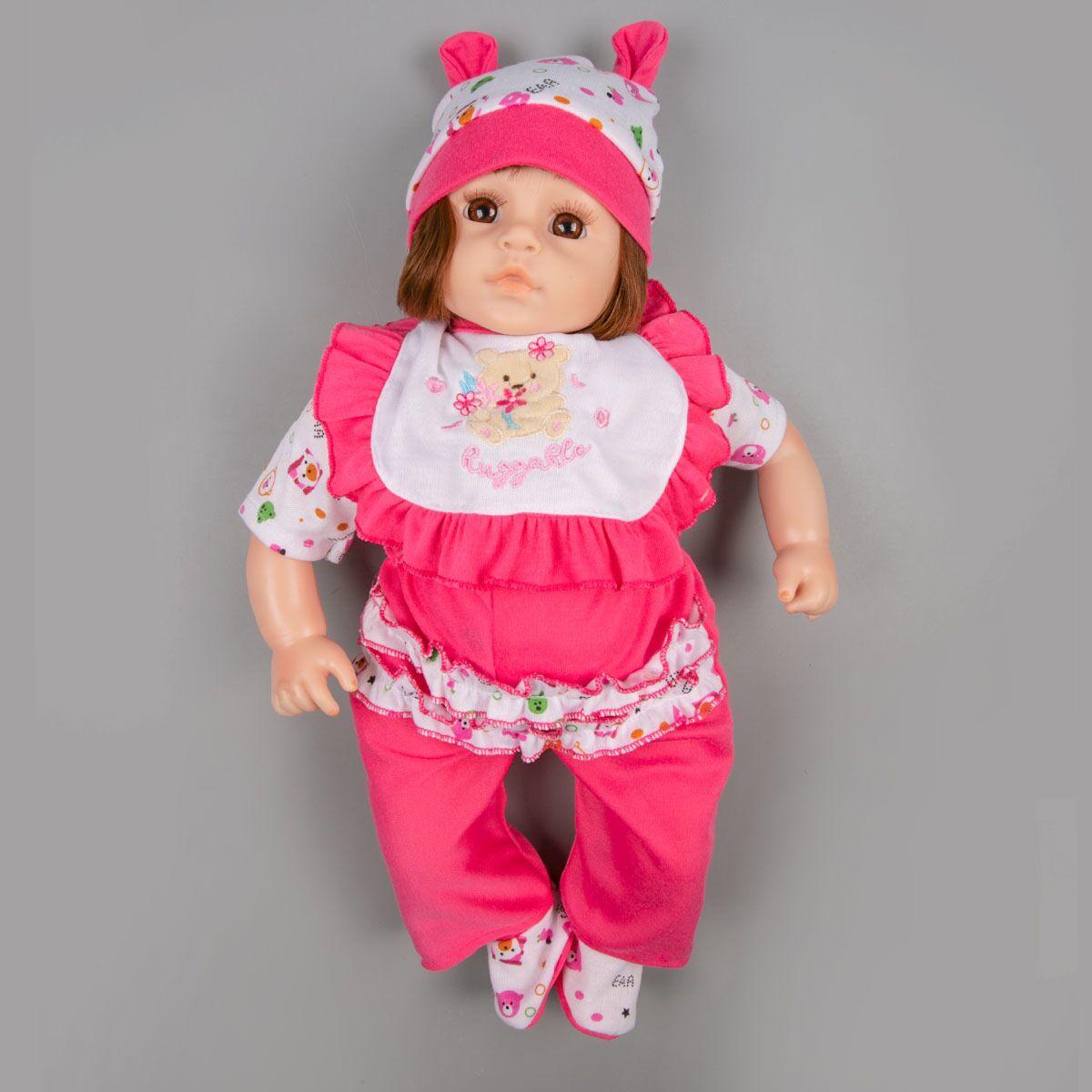 Кукла шатенка с бутылочкой  Little baby