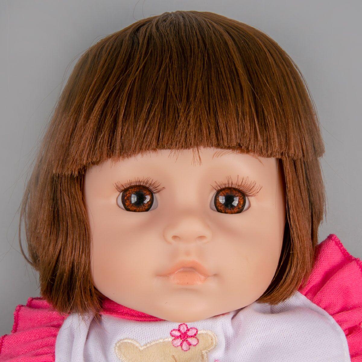 Кукла шатенка с бутылочкой  Little baby