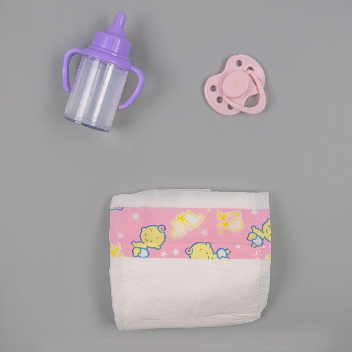 Кукла шатенка с бутылочкой  Little baby