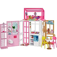 Barbie Компактный кукольный домик Барби с аксессуарами HCD47