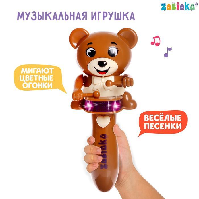 Zabiaka Музыкальная игрушка «Забавный мишутка», звук, свет, цвет коричневый - фото 1 - id-p104255662