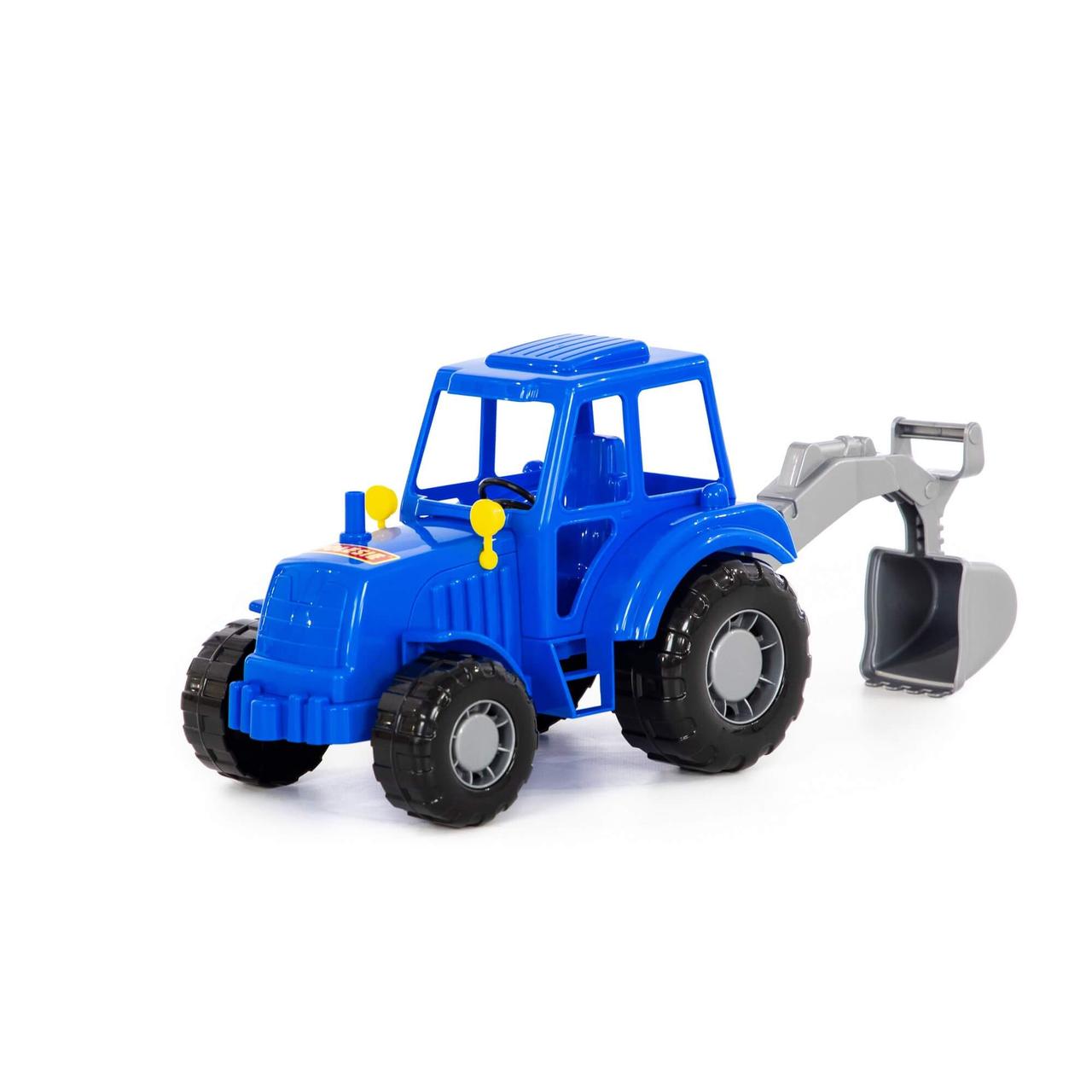 Полесье Игрушечная машинка Трактор Алтай с лопаткой, синий - фото 1 - id-p104255896