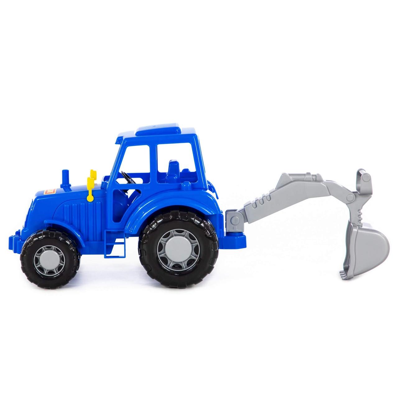 Полесье Игрушечная машинка Трактор Алтай с лопаткой, синий - фото 3 - id-p104255896