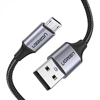 UGREEN 60148 Кабель US290 Micro USB 2.0 Cable 2m Metal/Black