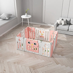 PITUSO Детский ограждение-манеж Сова, Персик/бел.(без шаров) (143х106х63h)