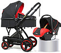 Детская коляска для детей прогулочная для новорожденных трансформер Belecoo Х6 3в1 до 3 лет автокресло, фото 2