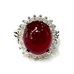 Кольцо с роскошным натуральным Рубином 14.5 мм