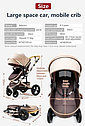 Детская коляска для детей для новорожденных прогулочная транформер Belecoo 2в1 до 3 лет автокресло, фото 4
