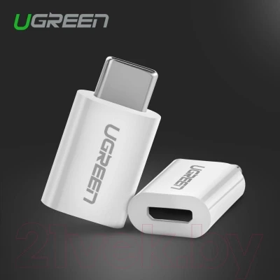 UGREEN 30154 Переходник-адаптер US157 USB-C to Micro USB (White)