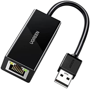 UGREEN 20254 Конвертер сигнала CR110 USB 2.0 10/100Mbps Ethernet Adapter (Black)