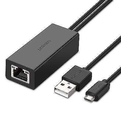 UGREEN 30985 Конвертер сигнала CR110 USB 2.0 10/100Mbps Ethernet Adapter (Black) - фото 2 - id-p104262881