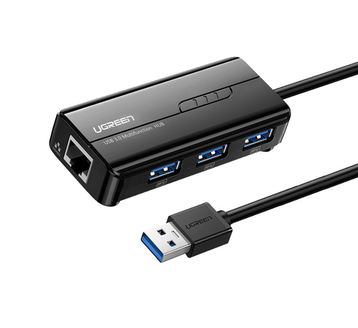 UGREEN 20265 Конвертер сигнала USB 3.0 Hub with Gigabit Ethernet Adapter, фото 1