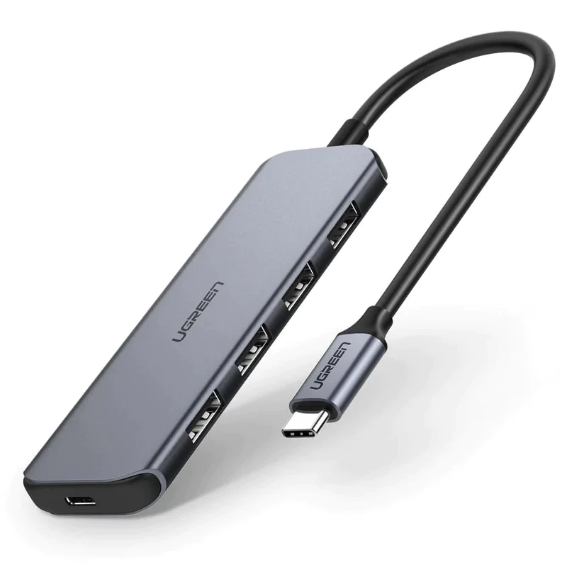 UGREEN 50985 Разветвитель портов CM219 4-Port USB3.0 Hub with Micro USB Power Supply - фото 2 - id-p104262909