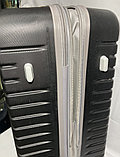 Большой пластиковый дорожный чемодан на 4-х колёсах.ABS+PC. Высота 77 см, ширина 49 см, глубина 32 см., фото 3