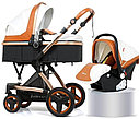 Детская коляска прогулочные для детей новорожденных трансформер Belecoo 3в1 до 3 лет автокресло, фото 2