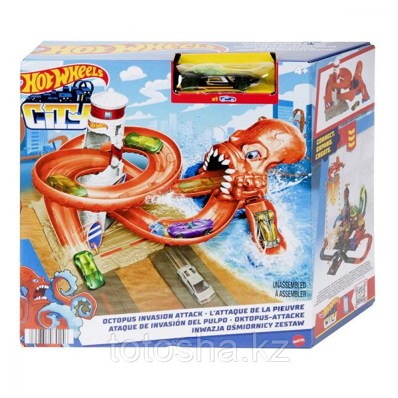 Игровой набор Hot Wheels "Вторжение осьминогa" Octopus Invasion Attack , HDR29/HDR31 - фото 1 - id-p104264453