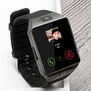 Умные часы [Smart Watch] с SIM-картой и камерой DZ09 (Серебряный с чёрным), фото 5