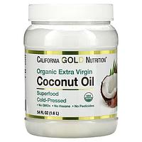 California Gold Nutrition, Органическое кокосовое масло, пищевое, первого холодного отжима, 1,6 л