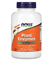 NOW Foods, растительные ферменты, 240 вегетарианских капсул