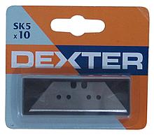 Лезвия трапециевидные Dexter 10-25 мм, 10 шт.