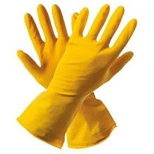 Перчатки резиновые пара размер M 7-7,5 желтые