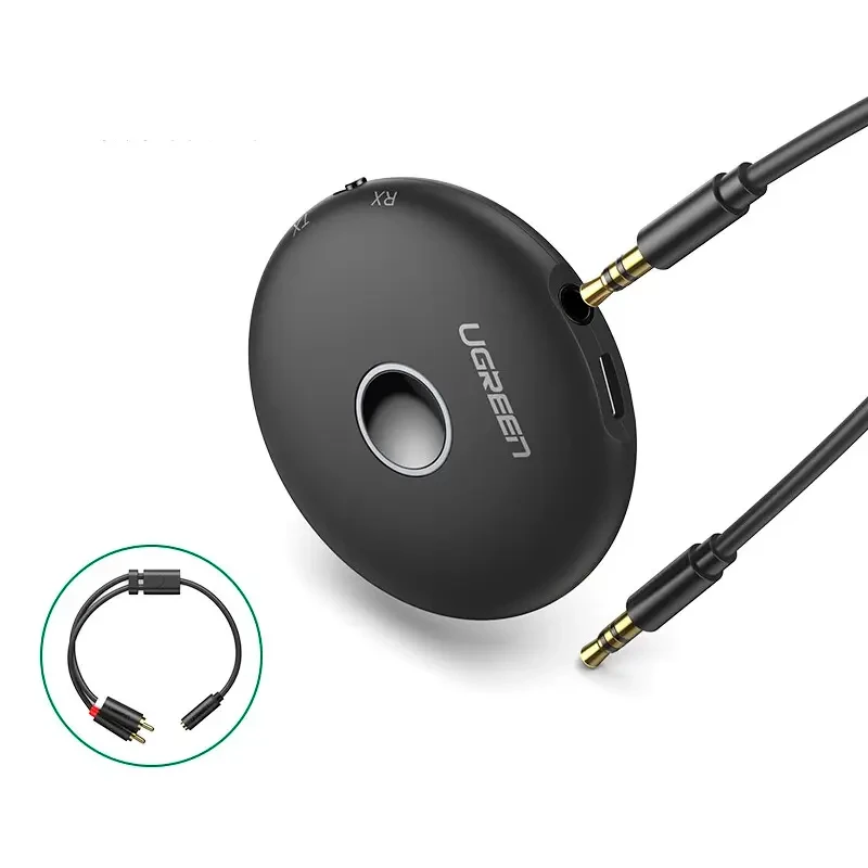 UGREEN 40762 Приемник ресивер звука CM108 Bluetooth Receiver Audio Adapter 5.0 (Black)