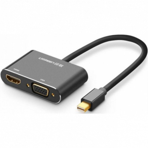 UGREEN 20422 Адаптер MD115 Mini DP to HDMI + VGA Converter (Black)