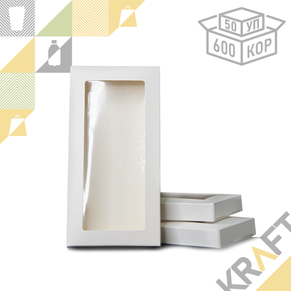 Упаковка Chocolate Window White 180*90*15 мм (50/600)
