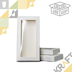 Упаковка для шоколада Chocolate Window White 180*90*15 мм (50/600)